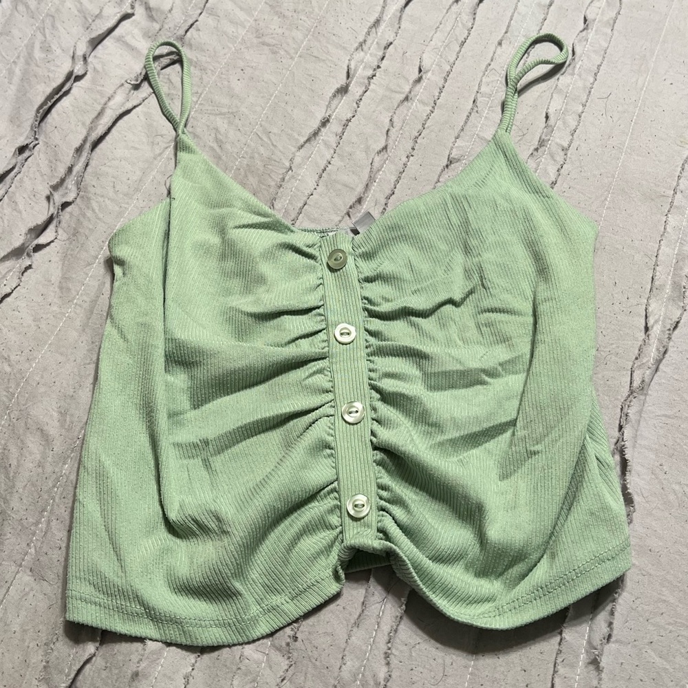gaze sage green tank top